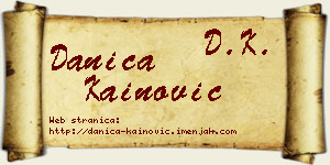 Danica Kainović vizit kartica